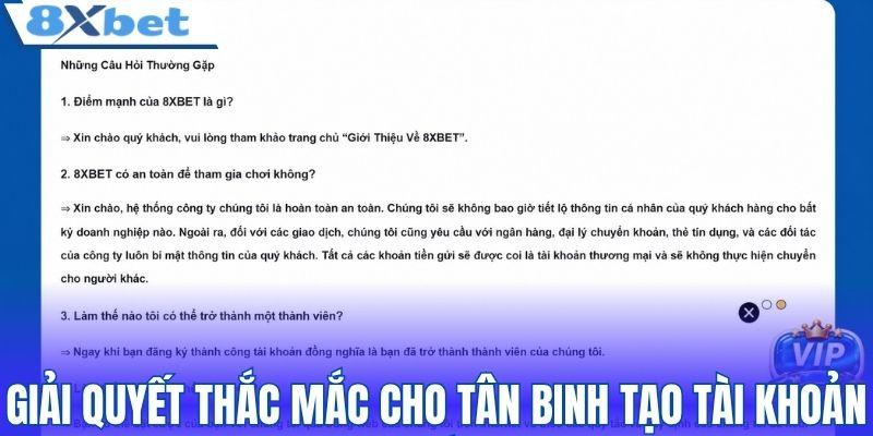 Giải quyết thắc mắc cho tân binh tạo tài khoản mới
